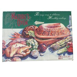 Romertopf Model 111 Terracotta Roaster 4 Qt Natures Oven Healthy Cooking